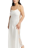 Rya Collection Plus Size Darling Lace-inset Nightgown In Ivory