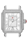 Michele Deco Madison Diamond Dial Watch Case, 33mm X 35mm In White/silver