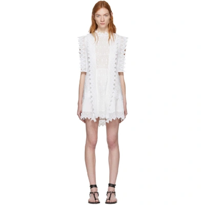Isabel Marant Nubia Eyelet-embroidered Voile Dress In 20wh White