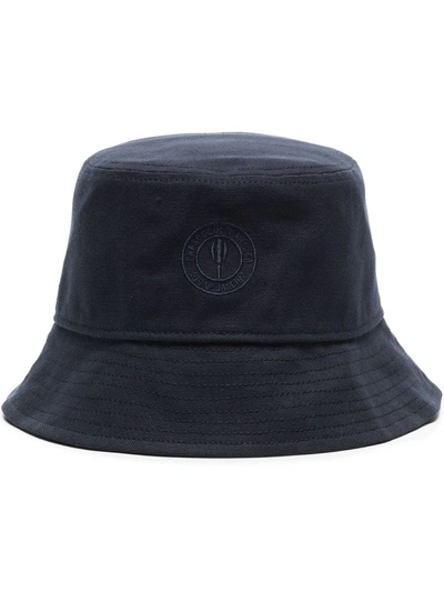 Frescobol Carioca Logo-embroidered Cotton-canvas Bucket Hat In Blue