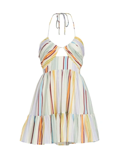 Alemais Women's Axum Striped Halter Mini Dress
