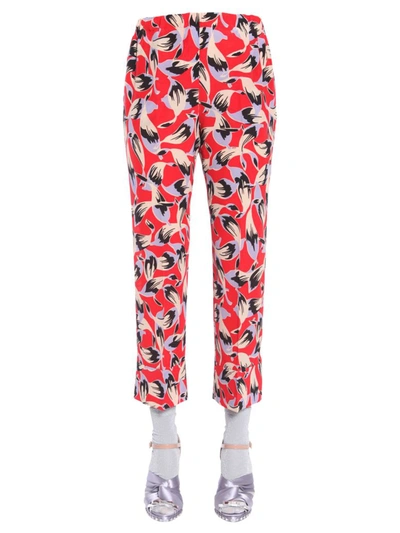N°21 Crepe De Chine Pajama Trousers In Red