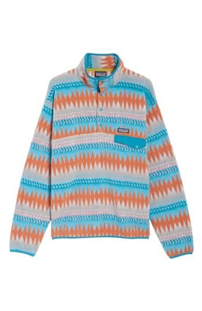 Patagonia Synchilla Snap-t Fleece Pullover In Laughing Waters Filter Blue