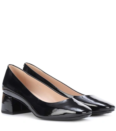 Tod's Patent Leather Pumps In Black