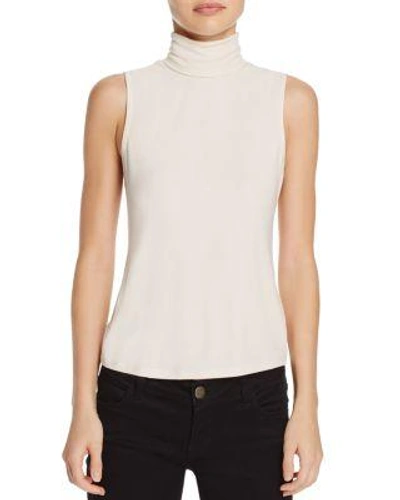 Theory Wendel Ribbed Turtleneck Top In Pink
