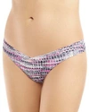 Commando Printed Classic Thong In Pink Tweed