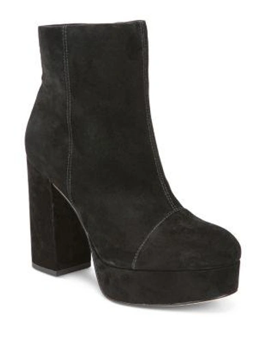 Sam Edelman Women's Azra Suede Platform Booties In Black Suede