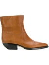 Saint Laurent Side-zip Ankle Boots - Brown