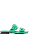 Camper Casi Myra Double-strap Sandals In Bright Green