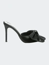 London Rag Sidonie High Heel Bow Tie Mules In Black