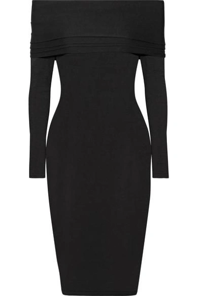 knit bow mini dress Self-Portrait - Kjoler - Knit Bow Mini Dress - Black