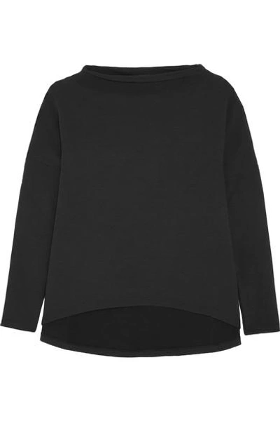 Hanro Leila Ribbed Cotton-blend Top In Black