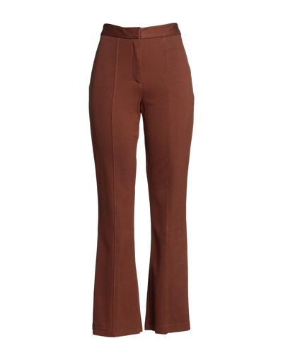 Topshop Skinny Flare Pant In Chocolate-brown