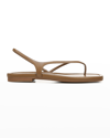 Vince Women's Deana Leather Thong Sandals In Walnut