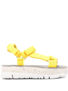 Camper Oruga Up Sandals In Bright Yellow