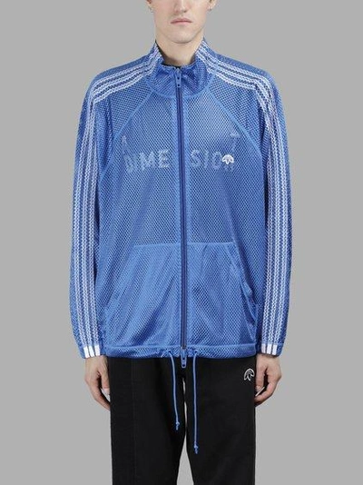 Adidas Originals By Alexander Wang Adidas By Alexander Wang Men's Blue Mesh Track Sweater