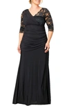 Kiyonna Women's Plus Size Soiree Evening Gown In Black