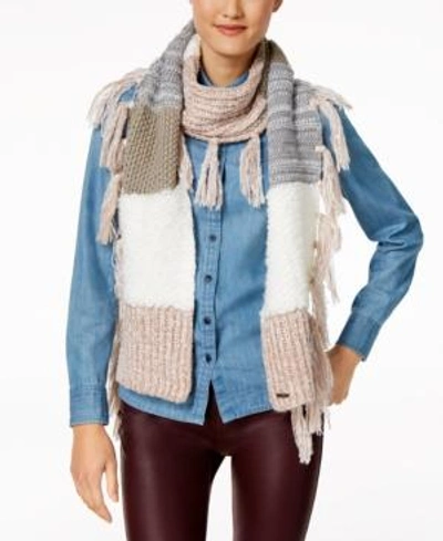 Steve Madden Block Party Scarf In Blush