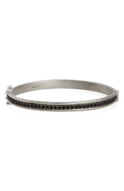 Armenta New World Single-row Black Spinel Bracelet In Silver