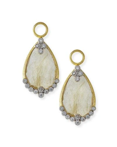 Jude Frances Provence Rutilated Quartz & Diamond Earring Charms In Gold