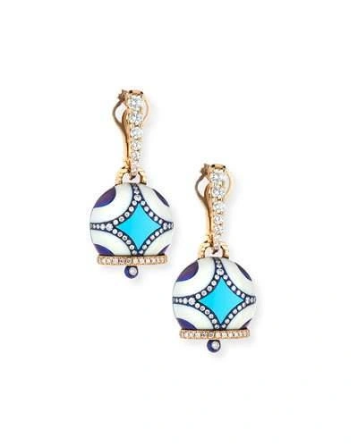 Chantecler Campanella Turquoise & Diamond Earrings