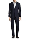 Canali Two-piece Solid Suit In Black