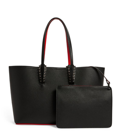 Christian Louboutin Cabata Small Leather Tote Bag In Black