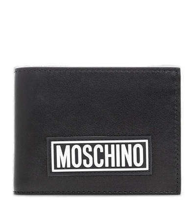 Moschino Logo-print Folding Wallet In Schwarz