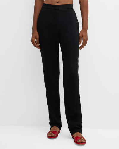 Giorgio Armani Straight Trousers In Black