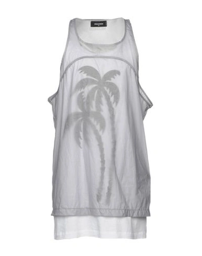 Dsquared2 Tank Tops In Light Grey