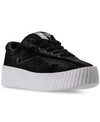 Tretorn Women's Nylite 4 Bold Crushed Velvet Casual Sneakers From Finish Line In Black9 / Black