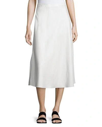 The Row Zedela A-line Midi Skirt, Off White In Black