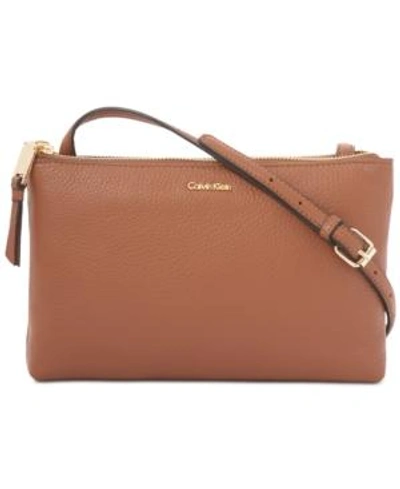 Calvin Klein Angelina Small Crossbody In Luggage