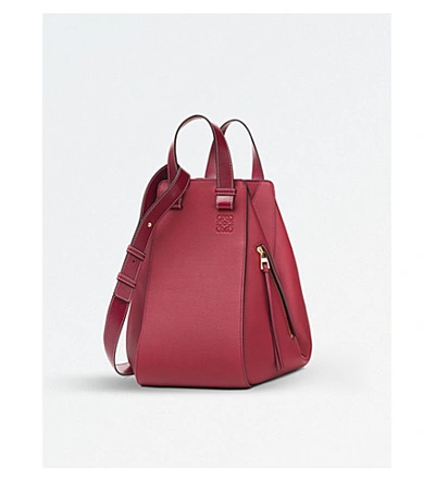 Loewe Hammock Small Leather Handbag In Rouge