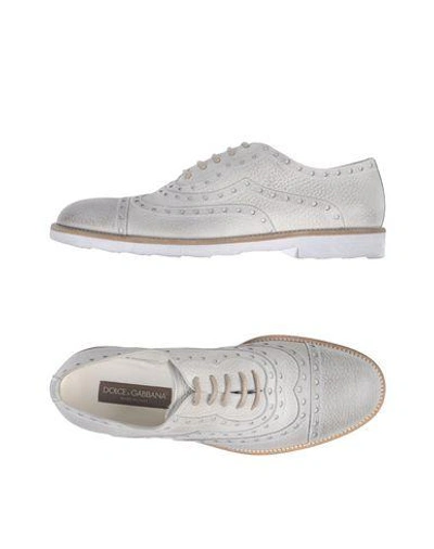 Dolce & Gabbana Lace-up Shoes In Grey