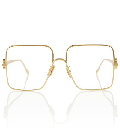 Loewe Oversized Glasses In Shiny Endura Gold