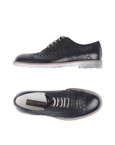 Dolce & Gabbana Lace-up Shoes In Black