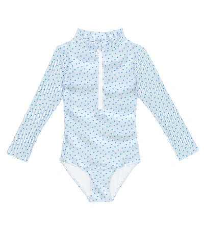 Melissa Odabash Kids' Baby Ella Printed Rashguard Swimsuit In Blue Stars
