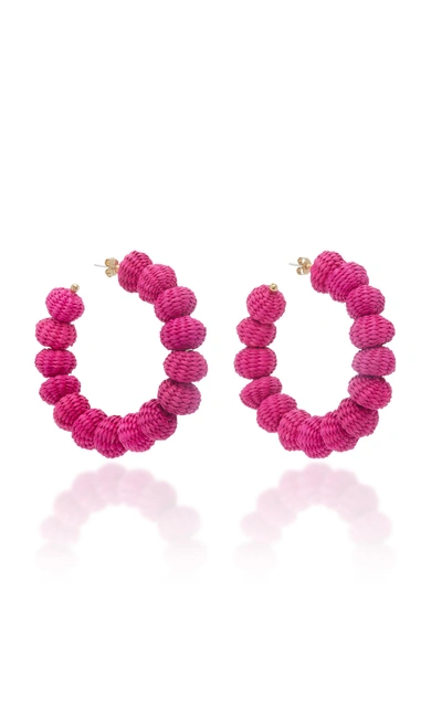Mercedes Salazar Candongas Hoop Earrings In Pink