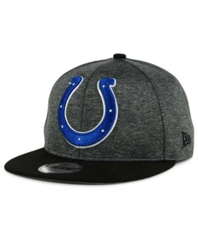 New Era Indianapolis Colts Heather Huge 9fifty Snapback Cap In Heather Charcoal/black