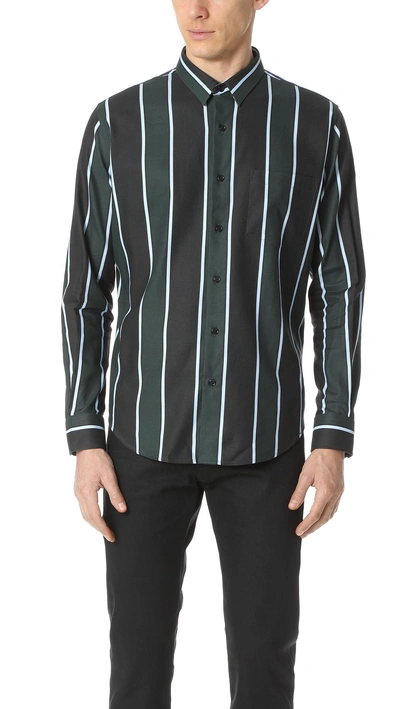 Ami Alexandre Mattiussi Striped Shirt In Black