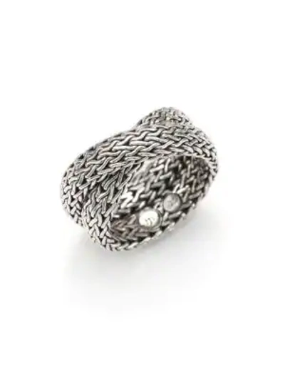 John Hardy Sterling Silver Classic Chain Crossover Ring