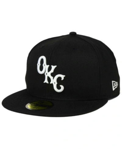New Era Oklahoma City Dodgers Black And White 59fifty Fitted Cap