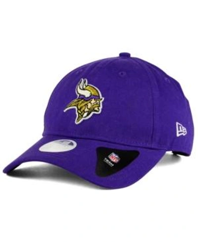New Era Minnesota Vikings Team Glisten 9twenty Cap In Purple
