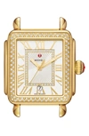 Michele Deco Madison Bracelet Watch With Diamonds In 18k Gold Plate