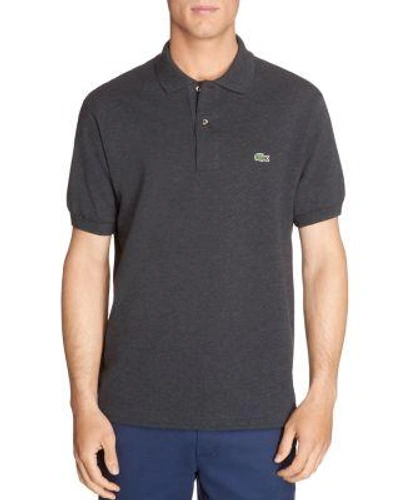Lacoste Classic Cotton Pique Regular Fit Polo Shirt In Gray Chine