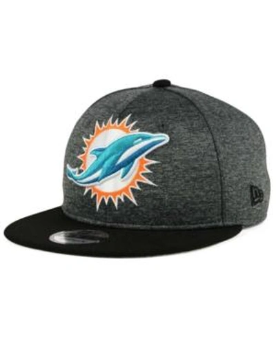 New Era Miami Dolphins Heather Huge 9fifty Snapback Cap In Heather Graphite/black