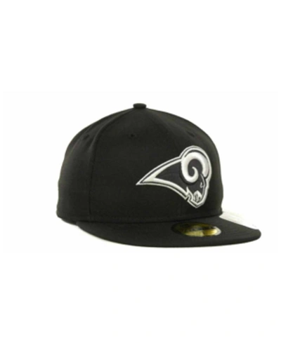 New Era Los Angeles Rams Black And White 59fifty Fitted Cap