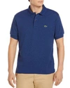 Lacoste Classic Cotton Pique Regular Fit Polo Shirt In Anchor Blue