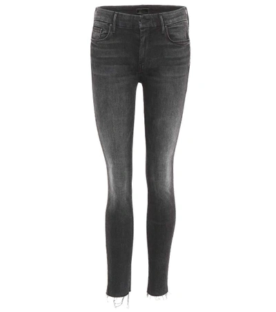 Mother Looker Ankle Fray Skinny Jeans In Eight Hawk